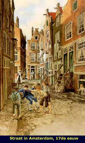 Straat in Amsterdam, 17de eeuw