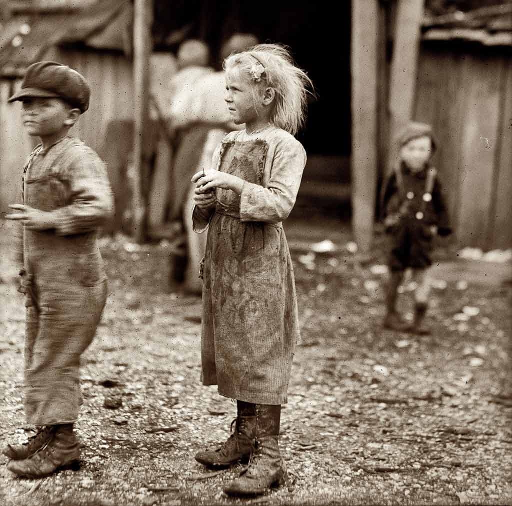 Amerikaanse kinderen honderd jaar geleden