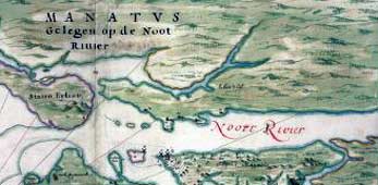 Manatus - 17de eeuwse kaart