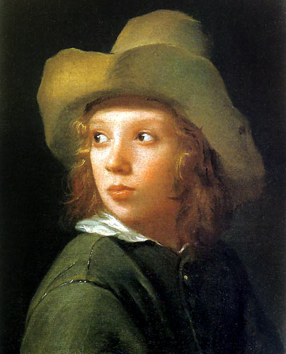 Schilderij uit de 17de eeuw. Klik erop om terug te keren naar het feiten overzicht Schilderij jongeman uit de 17de eeuw