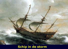 schip in de storm