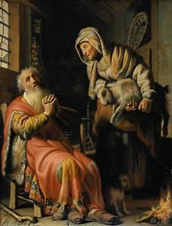 Tobit en Anna, schilderij van Rembrandt, 1626